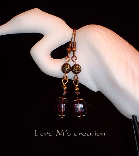 boucles d'oreilles grenat earrings boucles d'oreilles grenat earrings