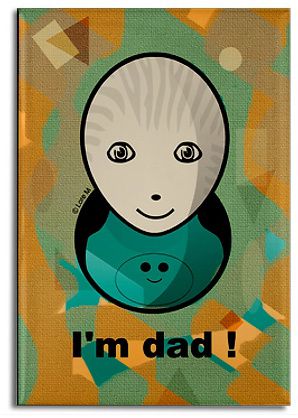 I am dad ! magnet, card, t-shirts, art, valentine, father, love, family, easter, egg, illustration, Lore M