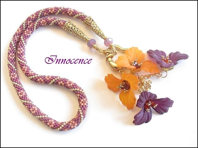 crochet orchid lucites