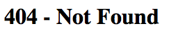 not found not found