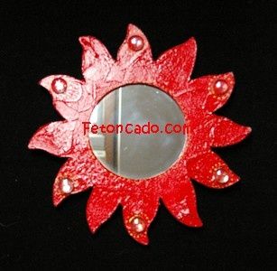Miroir soliel rouge