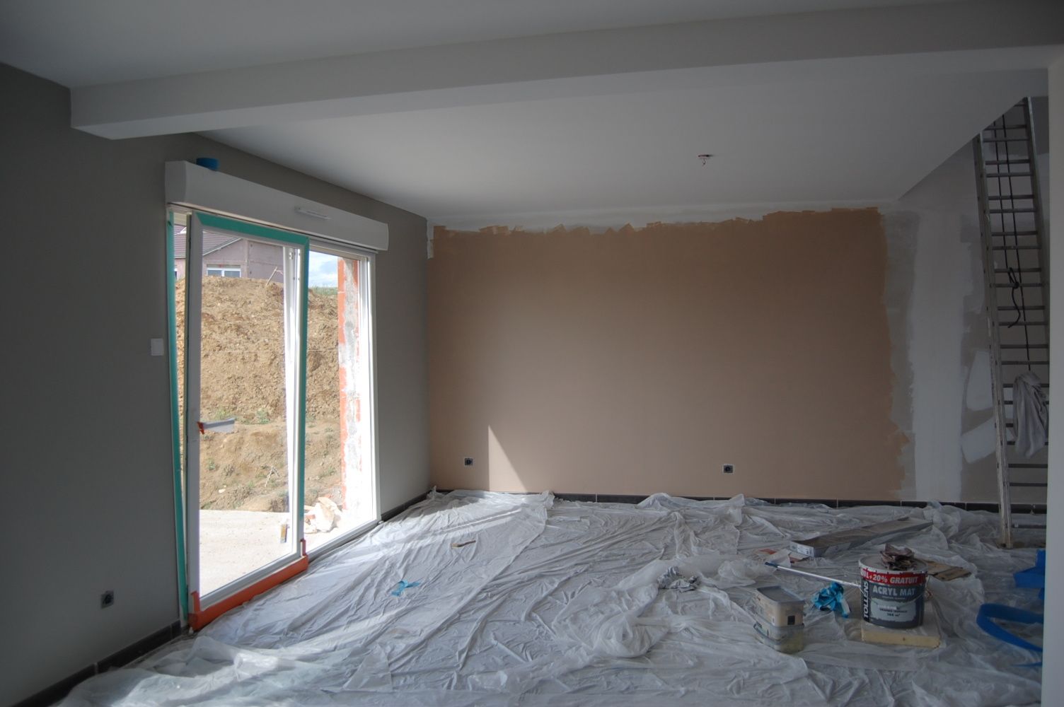 Peintures, pose parquet chambres la construction de notre maison