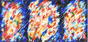 Harmoniques - triptyque (1993) - 146x308 cm