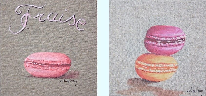Peinture sur lin macarons fraise macarons-fraise.jpg