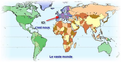 france sur mappemonde