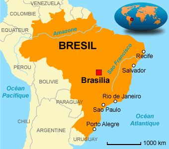 recife bresil carte
