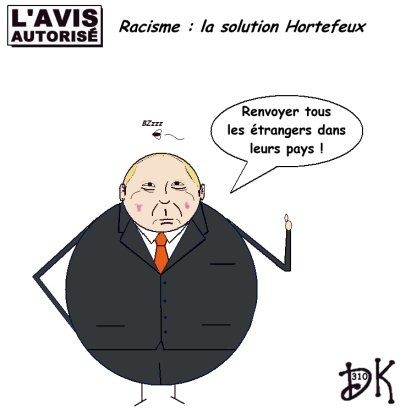 Tags : Daytona, discrimination ethnique, racisme, pure white, BBR, Bleu Blanc Rouge, SOS Racisme, L'Oréal, fichage racial, Sifflets de la Marseillaise, France-Tunisie, hôtesses, LICRA, justice, tribunal de Nanterre, 5000 euros, l'avis autorisé, dessin humoristique, humour politique, gag, Brice Hortefeux