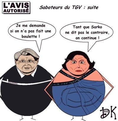 Tags : cour d'appel de Paris, remise en liberté, ultra gauche à tendance anarcho-autonome, anarchistes, Julien C. Yldune L., Michèle Alliot-Marie, MAM, Rachida Dati, Nicolas Sarkozy, UMP, gouvernement, ministres, délit d'opinion, magistrats, justice, Vittorio de Filippis, Libération, sabotages du TGV, militants,l'avis autorisé, gag politique, dessin humoristique, humour Tags : cour d'appel de Paris, remise en liberté, ultra gauche à tendance anarcho-autonome, anarchistes, Julien C. Yldune L., Michèle Alliot-Marie, MAM, Rachida Dati, Nicolas Sarkozy, UMP, gouvernement, ministres, délit d'opinion, magistrats, justice, Vittorio de Filippis, Libération, sabotages du TGV, militants,l'avis autorisé, gag politique, dessin humoristique, humour