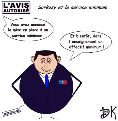 Tags : Nicolas Sarkozy, service minimum, grève des enseignants, suppression de postes, RGPP, André Santini, Bernard Kouchner, Jean-Marie Bockel, Claude Allègre, brassard, Japon, service public, Xavier Darcos, dessin, humour Tags : Nicolas Sarkozy, service minimum, grève des enseignants, suppression de postes, RGPP, André Santini, Bernard Kouchner, Jean-Marie Bockel, Claude Allègre, brassard, Japon, service public, Xavier Darcos, dessin, humour