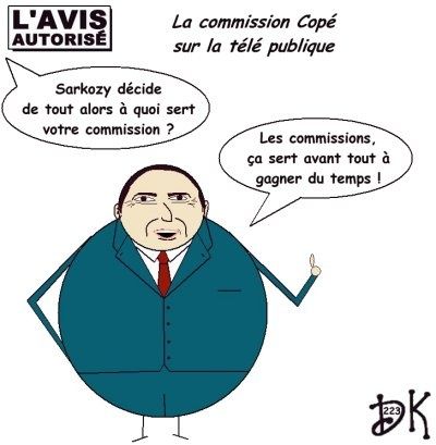 Tags : Nicolas Sarkozy, Jean-François Copé, Service public audiovisuel, télé, TF1, M6, Bouygues, France 2, France 3, France Télévision,privatisation, publicité, commission Copé, PPDA, Patrick Poivre d'Arvor, Laurence Ferrari, redevance, dessin humour Tags : Nicolas Sarkozy, Jean-François Copé, Service public audiovisuel, télé, TF1, M6, Bouygues, France 2, France 3, France Télévision,privatisation, publicité, commission Copé, PPDA, Patrick Poivre d'Arvor, Laurence Ferrari, redevance, dessin humour