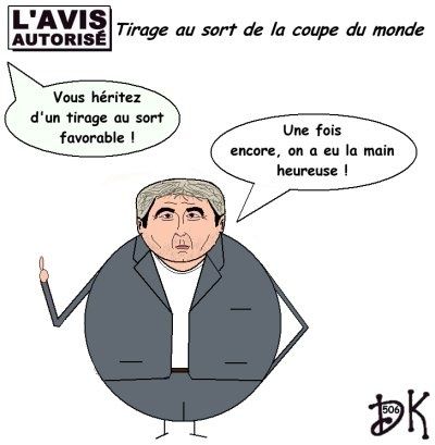 Tags : tirage au sort de la coupe du monde 2010, Afrique du Sud, équipe de France, Raymond Domenech, Thierry Henry, main, tricherie, chance, main heureuse, dessin humoristique, gag sportif, football, image humour, parodie, caricature, joke drôle Tags : tirage au sort de la coupe du monde 2010, Afrique du Sud, équipe de France, Raymond Domenech, Thierry Henry, main, tricherie, chance, main heureuse, dessin humoristique, gag sportif, football, image humour, parodie, caricature, joke drôle