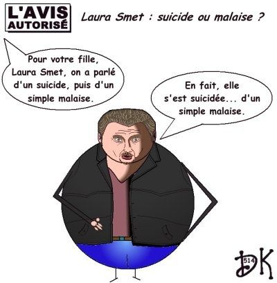 Tags : Laura Smet, tentative de suicide, simple malaise, médias, journaux télévisés, journalistes, Johnny Halliday, Nathalie Baye, gag people, dessin humoristique, image humour, caricature, parodie,l'avis autorisé, DK,joke, drôle