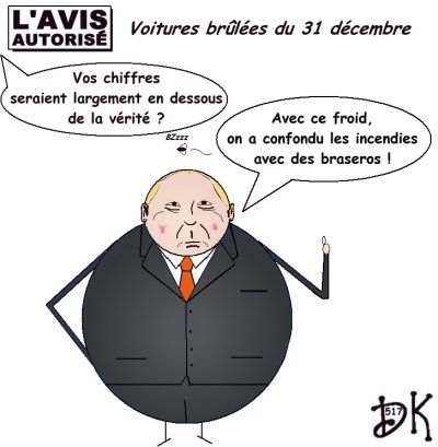 Tags : Voitures brûlés, chiffres, 2010, Brice Hortefeux, ministre de l'intérieur, ump, gouvernement, Nicolas Sarkozy, trucages, manipulation, braseros, statistiques, gag politique, dessin humoristique, image humour, parodie, caricature, dessin de presse, joke drôle, dk, l'avis autorisé Tags : Voitures brûlés, chiffres, 2010, Brice Hortefeux, ministre de l'intérieur, ump, gouvernement, Nicolas Sarkozy, trucages, manipulation, braseros, statistiques, gag politique, dessin humoristique, image humour, parodie, caricature, dessin de presse, joke drôle, dk, l'avis autorisé