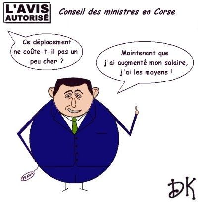 Conseil des ministres en Corse Nicolas Sarkozy