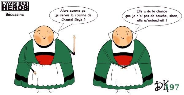 Tags : Bécassine pas nue, c'est ma cousine, Chantal Goya, bretonne, naïve, pas de bouche, bd, bande dessinée, La semaine de Suzette, Joseph Pinchon, bonne bretonne, bêtises, l'avis des héros, strip humoristique, dessin humour, image, drôle, joke, caricature, parodie Tags : Bécassine pas nue, c'est ma cousine, Chantal Goya, bretonne, naïve, pas de bouche, bd, bande dessinée, La semaine de Suzette, Joseph Pinchon, bonne bretonne, bêtises, l'avis des héros, strip humoristique, dessin humour, image, drôle, joke, caricature, parodie