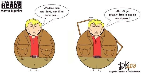 Tags : Martin Mystère, Java, épouse, bd, Alfredo Castelli, Giancarlo Alessandrini, bande dessinée, X-Files, mystère, fantastique, sf, science fiction, dessin animé, Marathon, Clair de Lune, strip humoristique, dessin humour, gag, parodie, caricature, joke drôle, image Tags : Martin Mystère, Java, épouse, bd, Alfredo Castelli, Giancarlo Alessandrini, bande dessinée, X-Files, mystère, fantastique, sf, science fiction, dessin animé, Marathon, Clair de Lune, strip humoristique, dessin humour, gag, parodie, caricature, joke drôle, image