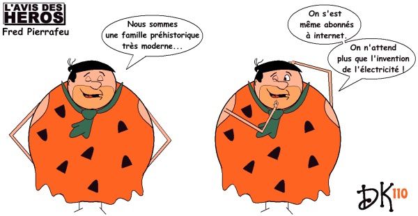 L'avis des Héros : Fred Pierrafeu (Flintstones) dessin humour