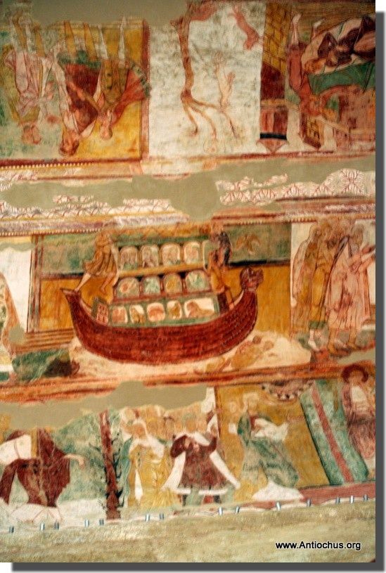 L'arche de Noé (détail des peintures de la voûte