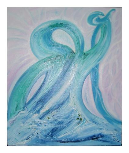"Robe d'Ocean"-"Ocean dress"-Oil on canvas-huile sur toile-D'Ocean-Tochou Ch.copyright