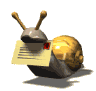 escargo dépose courrier ! 'le courrier est parti ou est ar