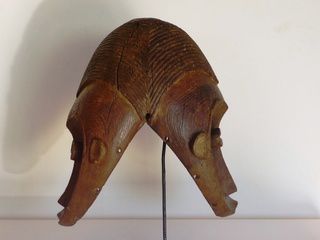 Janus Mambila,afrique noire, ancient mask, masque ancien, african art,arts africains,objets arts africains