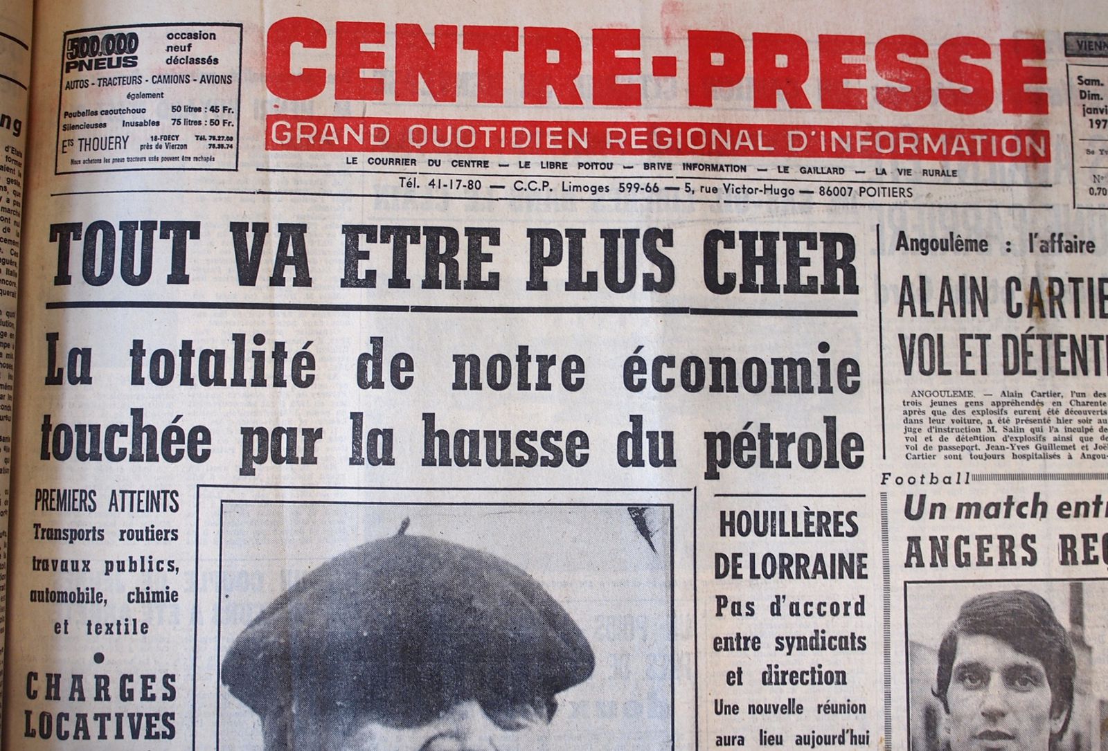 Une-centre-presse-12-janvier-1974-hausse-petrole.JPG