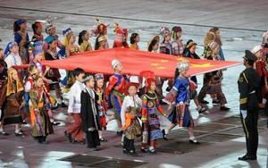 chinoiseries - cérémonie d'ouverture des JO de Pékin : défilé des minorités