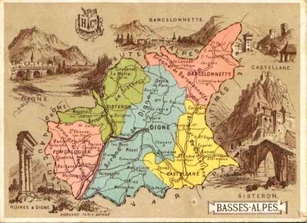 Aux lendemains de la guerre de 1870, nos départements, plus quelques cartes d'un Atlas de la même époque, avec les colonies de l'époque.