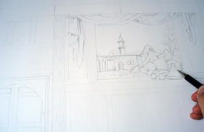 Christophe Eudeline Dessin de la maquette Maroc