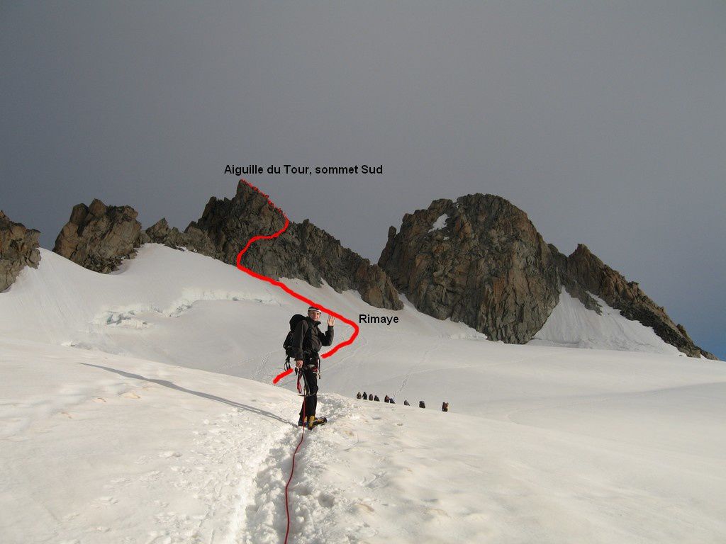 Ascension de l'Aiguille du Tour, sommet Sud, 3542m, en 1 jour le 5 juillet  2008 - Vivalpi
