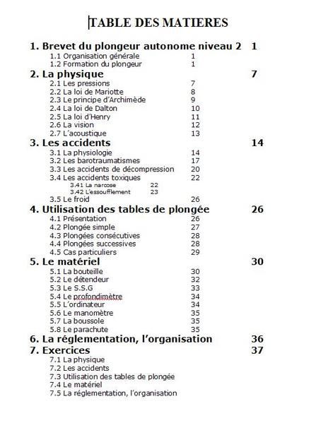 cours niveau 2 plongee sous marine