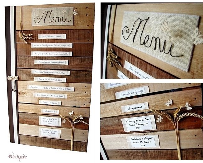 Des Idees Originales Pour Presenter Votre Menu De Mariage