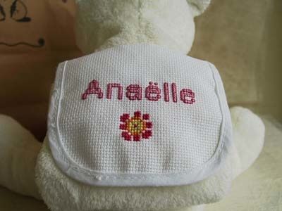 broderie Anaëlle peluche brodée anaëlle
