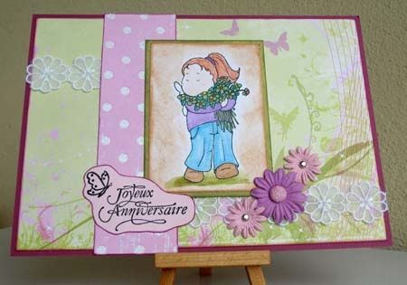 carte scrap anniversaire