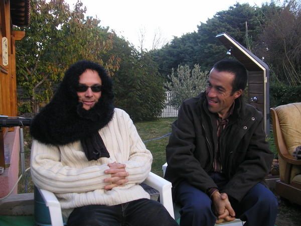 Jeremy qui fait son Chabal et Stéph un peu inquiet…
