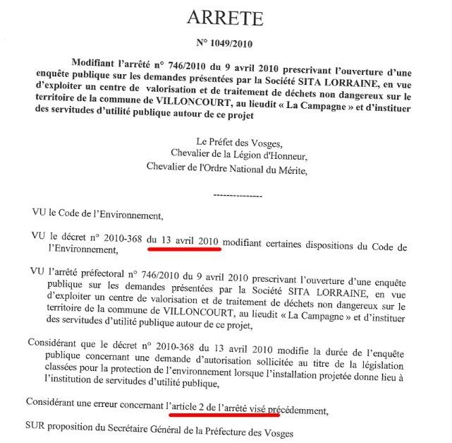 arrete villoncourt modifié