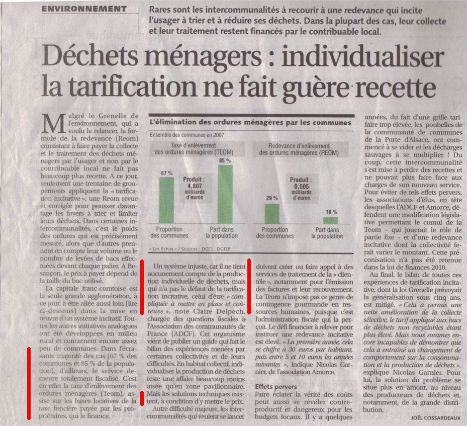Déchets les echos