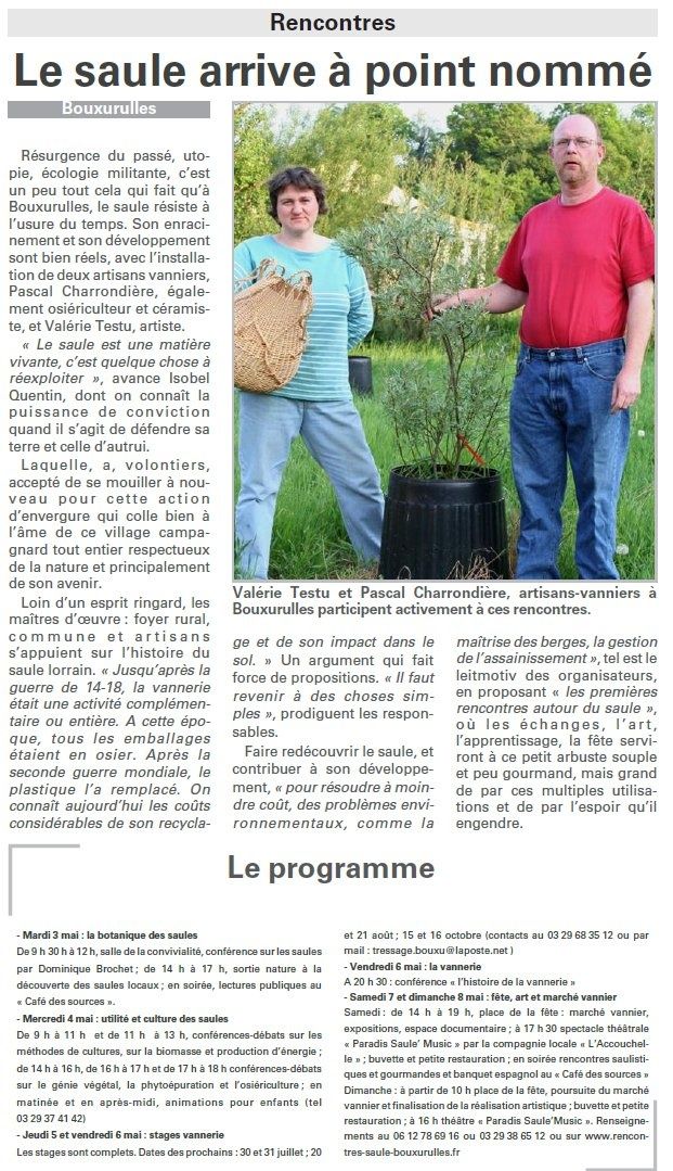 rencontre autour du saule bouxurulles