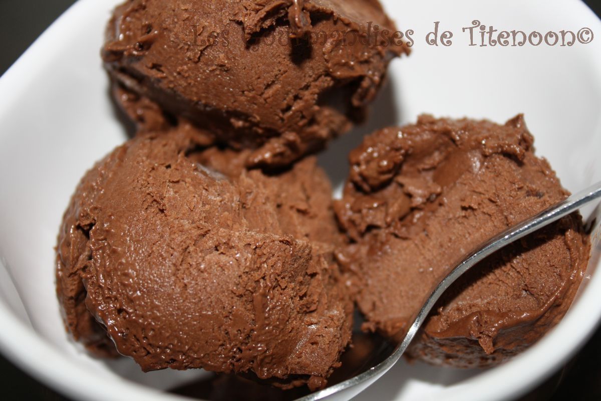 Glace au chocolat noir sans sorbetière - Les Gourmandises de Titenoon