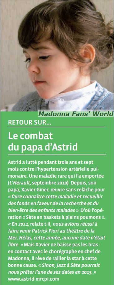 Astrid MRCPI charity requests Madonna support Astrid MRCPI charity requests Madonna support