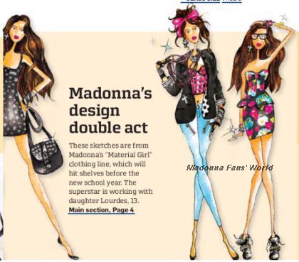 Madonna's 'Material Girl' Collection on the cover of U.S. newspaper ''South Florida Sun-Sentinel''