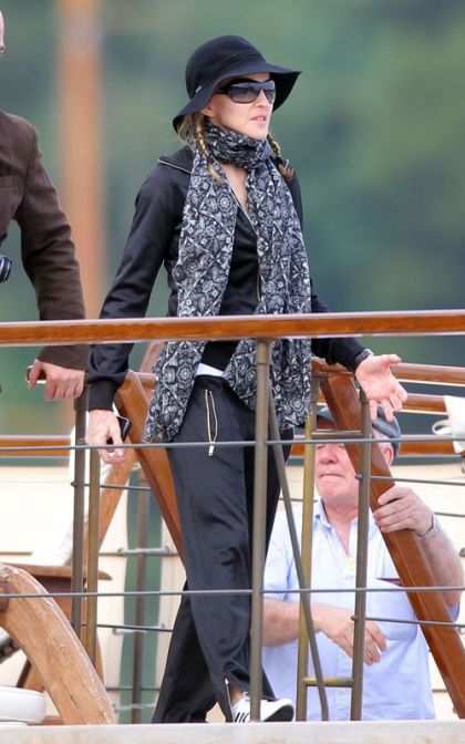 Madonna at Villefranche-sur-Mer, France for ''W.E.'' on July 28, 2010