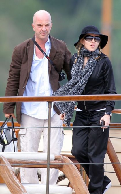 Madonna at Villefranche-sur-Mer, France for ''W.E.'' on July 28, 2010