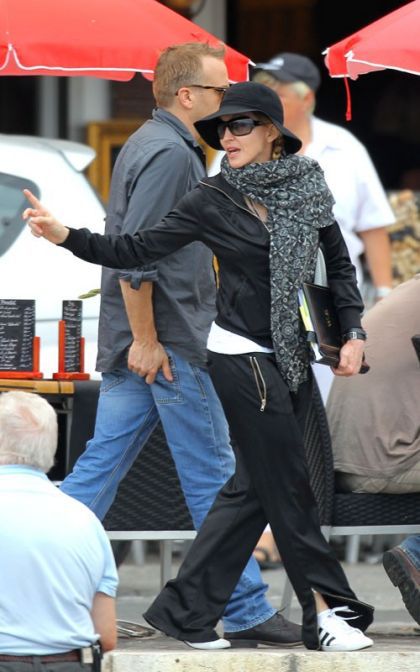 Madonna at Villefranche-sur-Mer, France for ''W.E.'' on July 28, 2010