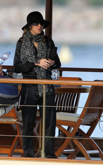 Madonna at Villefranche-sur-Mer, France for ''W.E.'' on July 28, 2010