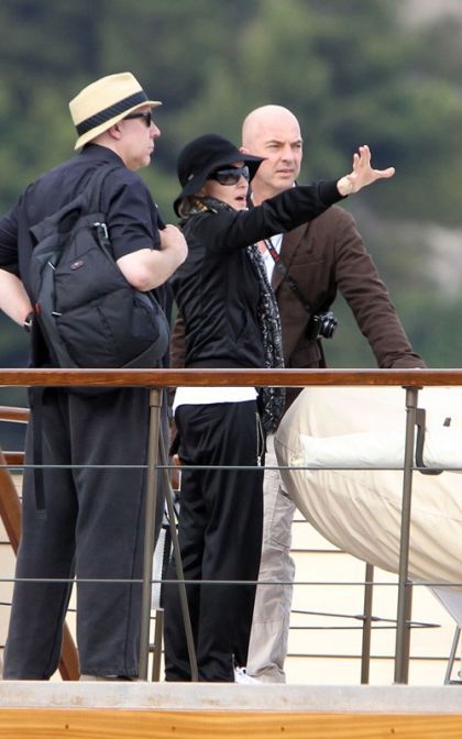 Madonna at Villefranche-sur-Mer, France for ''W.E.'' on July 28, 2010