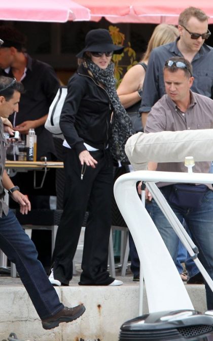 Madonna at Villefranche-sur-Mer, France for ''W.E.'' on July 28, 2010