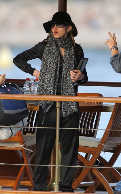 Madonna at Villefranche-sur-Mer, France for ''W.E.'' on July 28, 2010