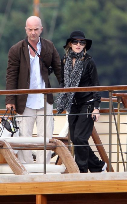 Madonna at Villefranche-sur-Mer, France for ''W.E.'' on July 28, 2010