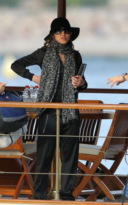 Madonna at Villefranche-sur-Mer, France for ''W.E.'' on July 28, 2010